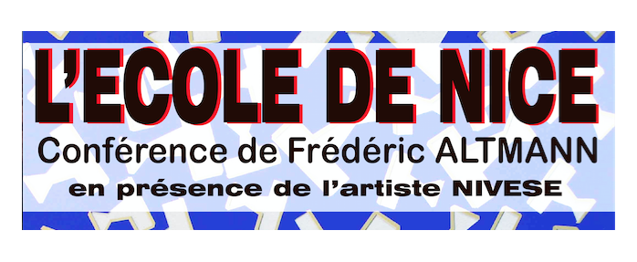 Conférence "L'école de Nice" par Frédéric Altmann, en présence de Nivèse Oscari