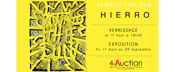 Hierro illumine la galerie 4-Auction dès le 17 août avec "Always the sun"