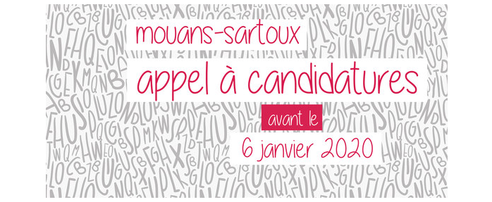 Appel à candidatures 2020 - Résidence d'écrivain à Mouans-Sartoux