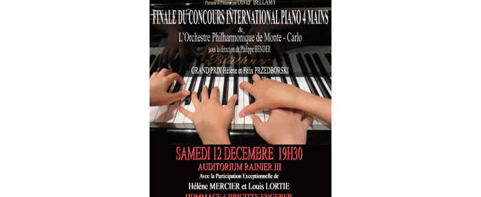 3ème Concours International de Piano à 4 mains - Lions Club de Monaco