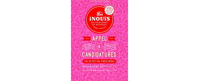 iNOUïS du Printemps de Bourges Crédit Mutuel : Appel à candidature du 17 Octobre au 7 Novembre 2017