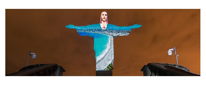 Gaspare Di Caro met en lumière Le Christ Rédempteur de Rio aux couleurs de Nice