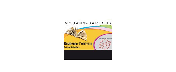 Résidence d'écrivain à Mouans-Sartoux : appel à candidature